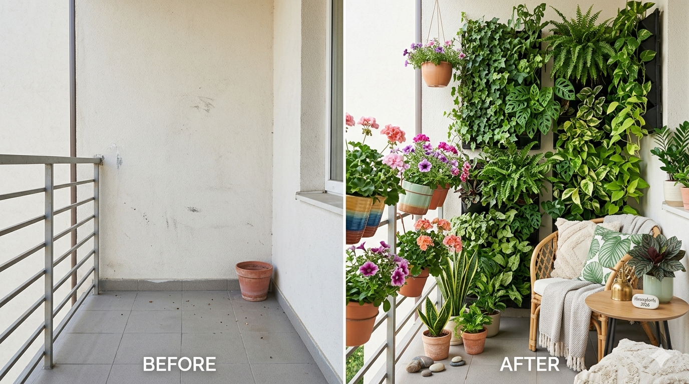 Cum să amenajezi o grădină de balcon mic