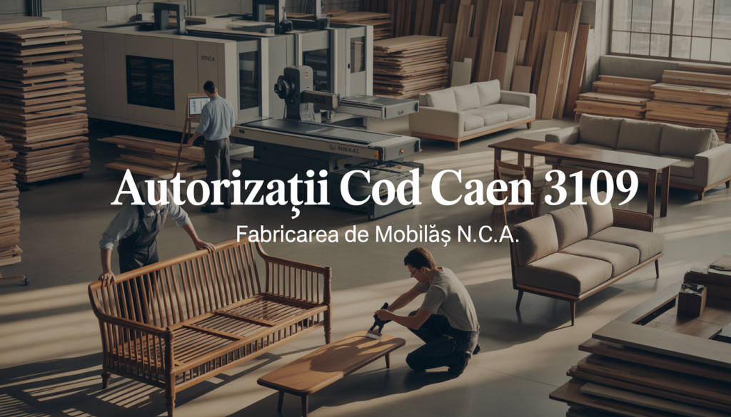 Autorizații cod CAEN 3109 – Ce autorizații sunt necesare pentru fabricarea de mobilă n.c.a. în 2026